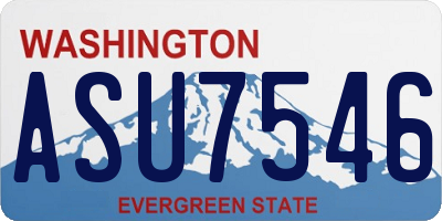 WA license plate ASU7546