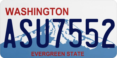 WA license plate ASU7552