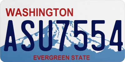 WA license plate ASU7554