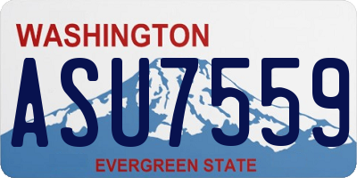 WA license plate ASU7559