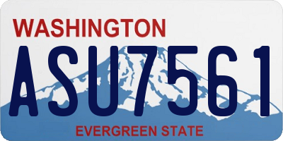 WA license plate ASU7561