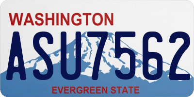 WA license plate ASU7562