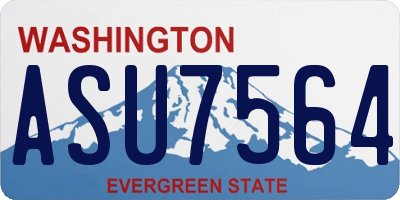 WA license plate ASU7564