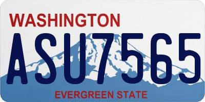 WA license plate ASU7565