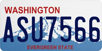 WA license plate ASU7566