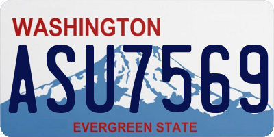 WA license plate ASU7569