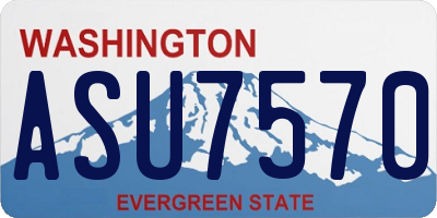 WA license plate ASU7570