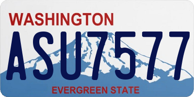 WA license plate ASU7577