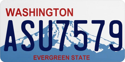 WA license plate ASU7579
