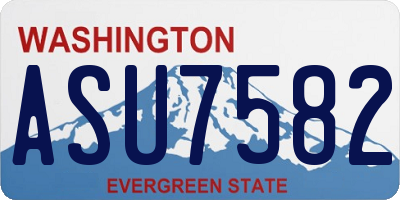 WA license plate ASU7582