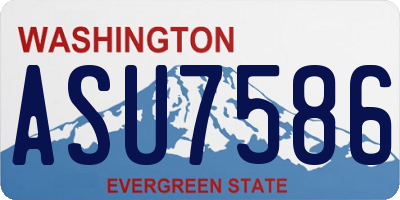 WA license plate ASU7586