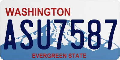 WA license plate ASU7587