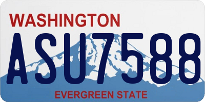 WA license plate ASU7588