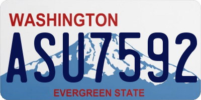WA license plate ASU7592