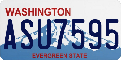 WA license plate ASU7595