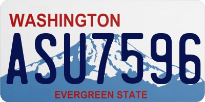 WA license plate ASU7596