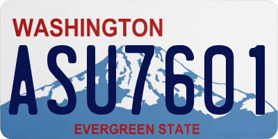 WA license plate ASU7601