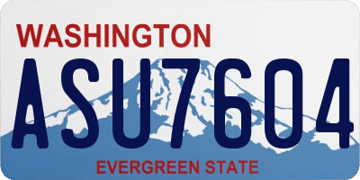 WA license plate ASU7604