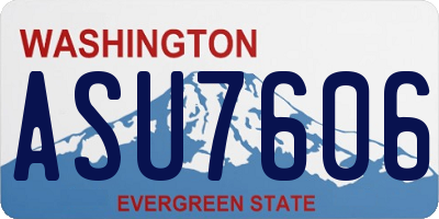 WA license plate ASU7606