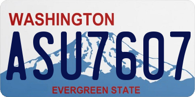 WA license plate ASU7607