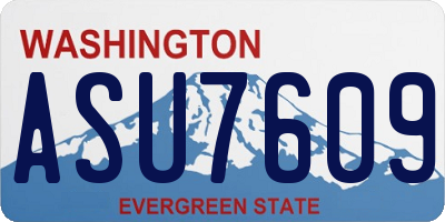 WA license plate ASU7609