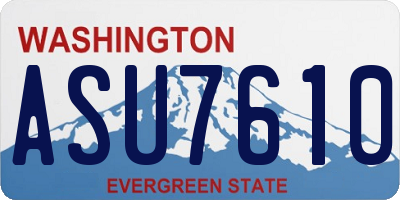 WA license plate ASU7610