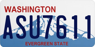 WA license plate ASU7611