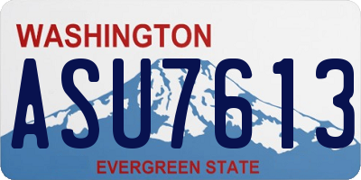 WA license plate ASU7613