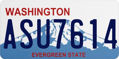 WA license plate ASU7614