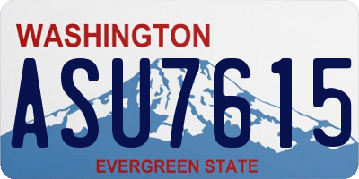 WA license plate ASU7615