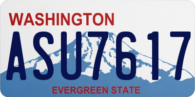 WA license plate ASU7617