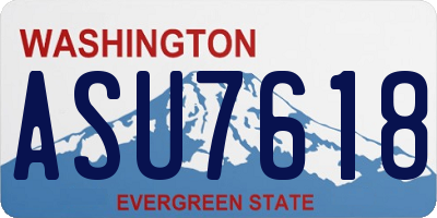 WA license plate ASU7618