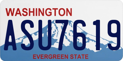 WA license plate ASU7619