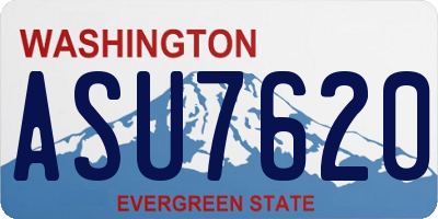 WA license plate ASU7620