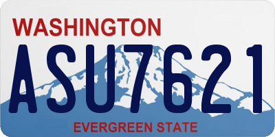 WA license plate ASU7621