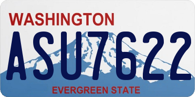 WA license plate ASU7622