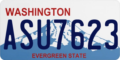 WA license plate ASU7623
