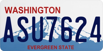 WA license plate ASU7624
