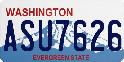 WA license plate ASU7626