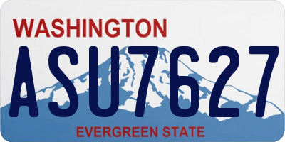 WA license plate ASU7627
