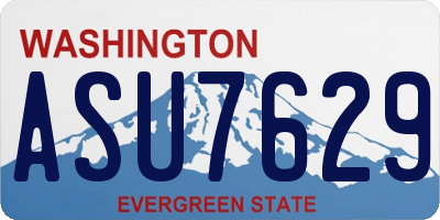 WA license plate ASU7629