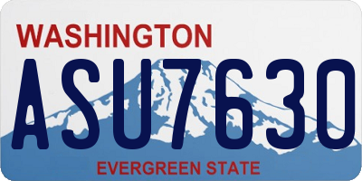 WA license plate ASU7630