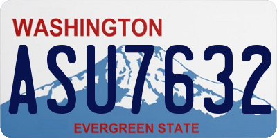 WA license plate ASU7632