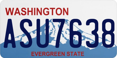 WA license plate ASU7638