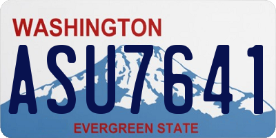 WA license plate ASU7641