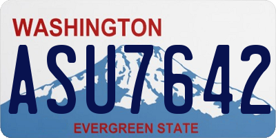 WA license plate ASU7642