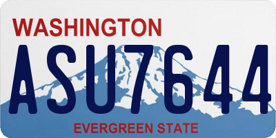 WA license plate ASU7644