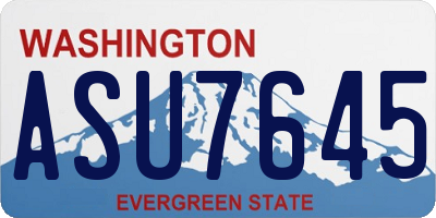 WA license plate ASU7645