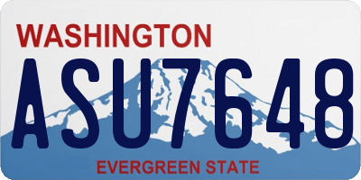 WA license plate ASU7648