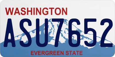 WA license plate ASU7652